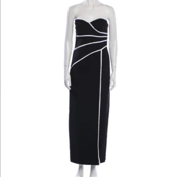David Meister Straplesss Long Gown‎ in Black Size 6 - Picture 1 of 9